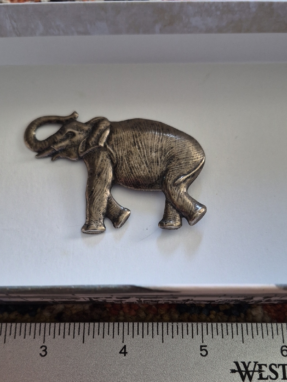 Vintage-Inspired Silver Toned Elephant Pin